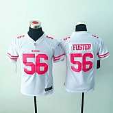 Youth Nike 49ers 56 Reuben Foster White Team Color Game Stitched Jersey